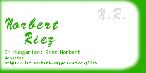 norbert riez business card